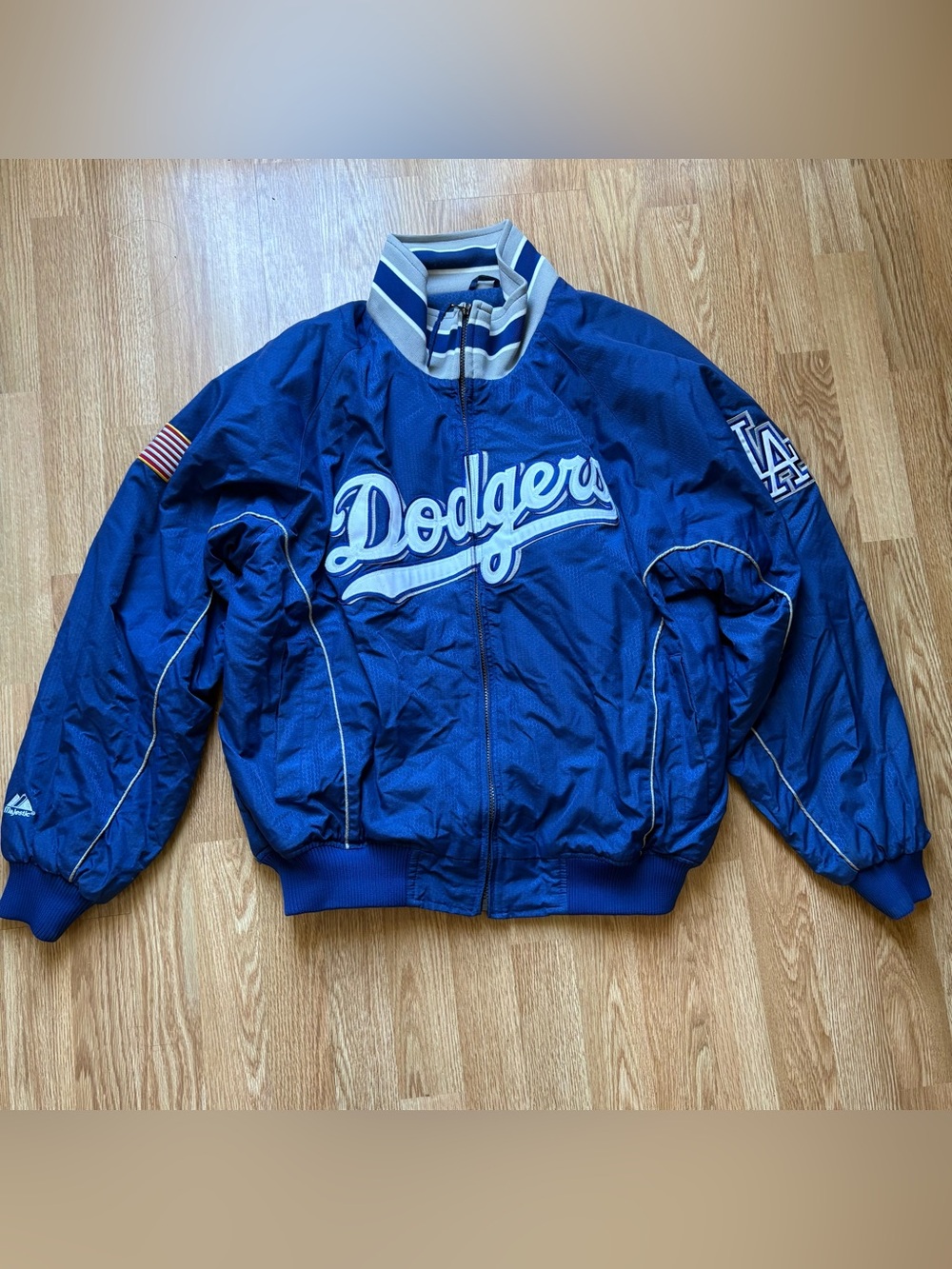 Majestic Los Angeles Dodgers US Flag Bomber Jacket men’s L